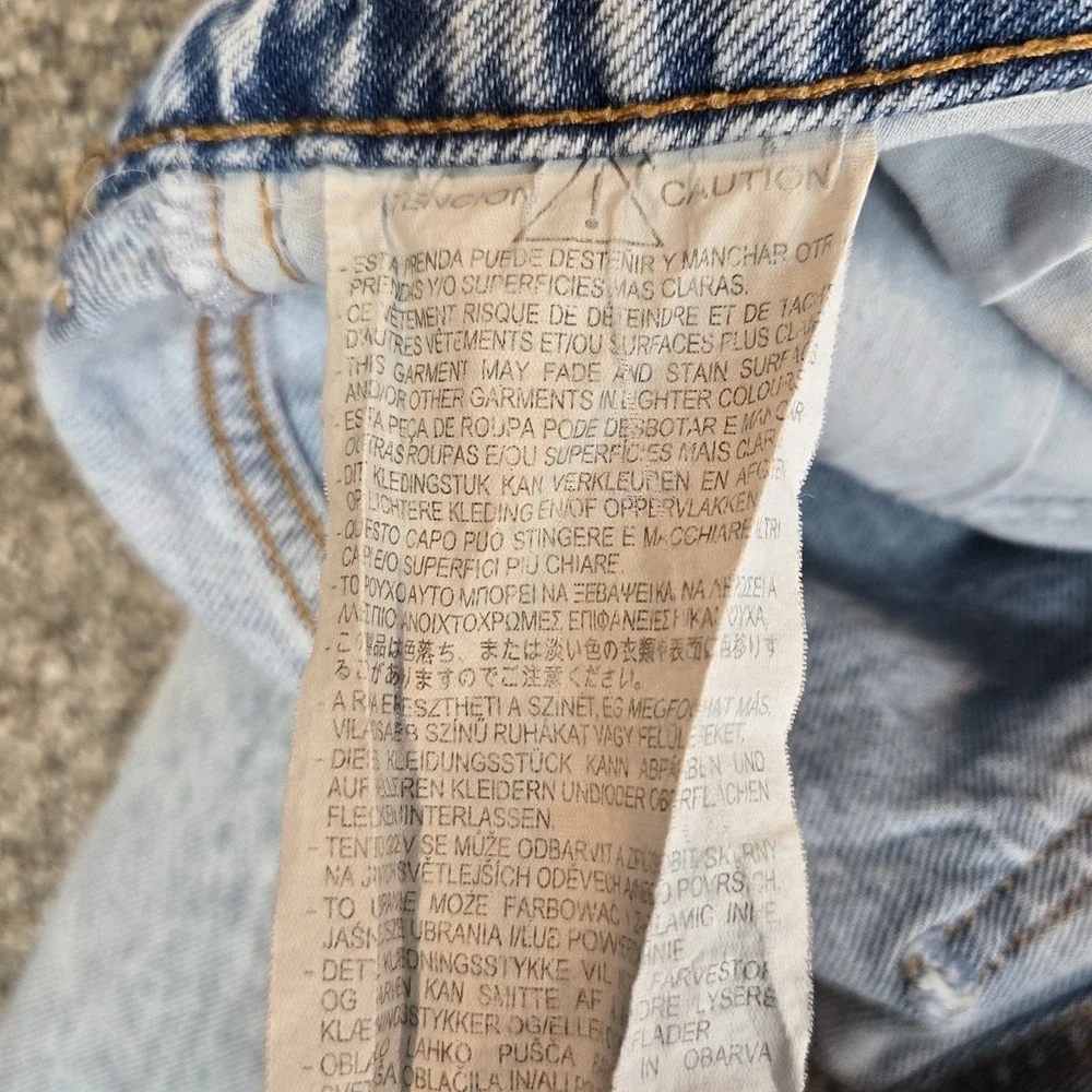 ZARA 90's Style Acid Wash Mom Jeans US 6 Light Wash High Rise Blue Women's